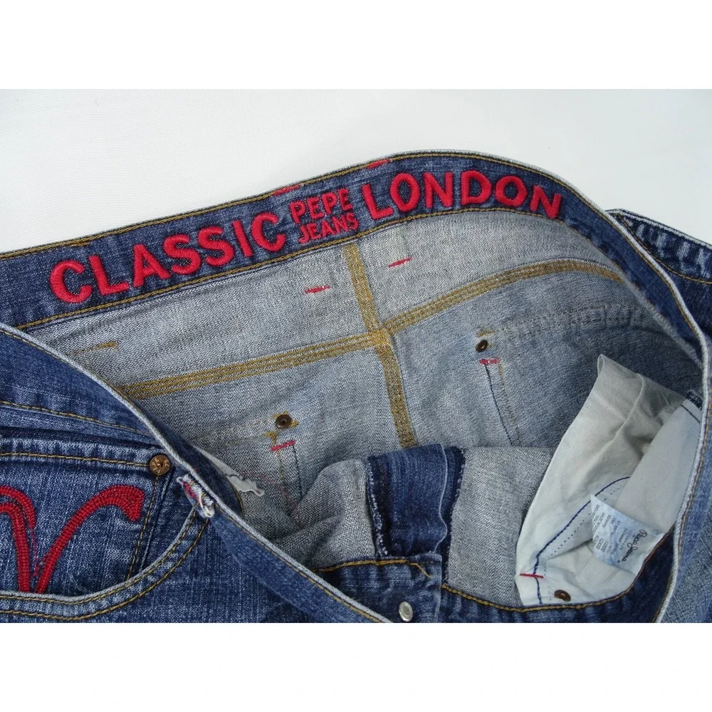 Pepe‎ Jeans London Mens Size 42X32 Baggy Flap Pocket Grunge Wide Leg Y2K Skater